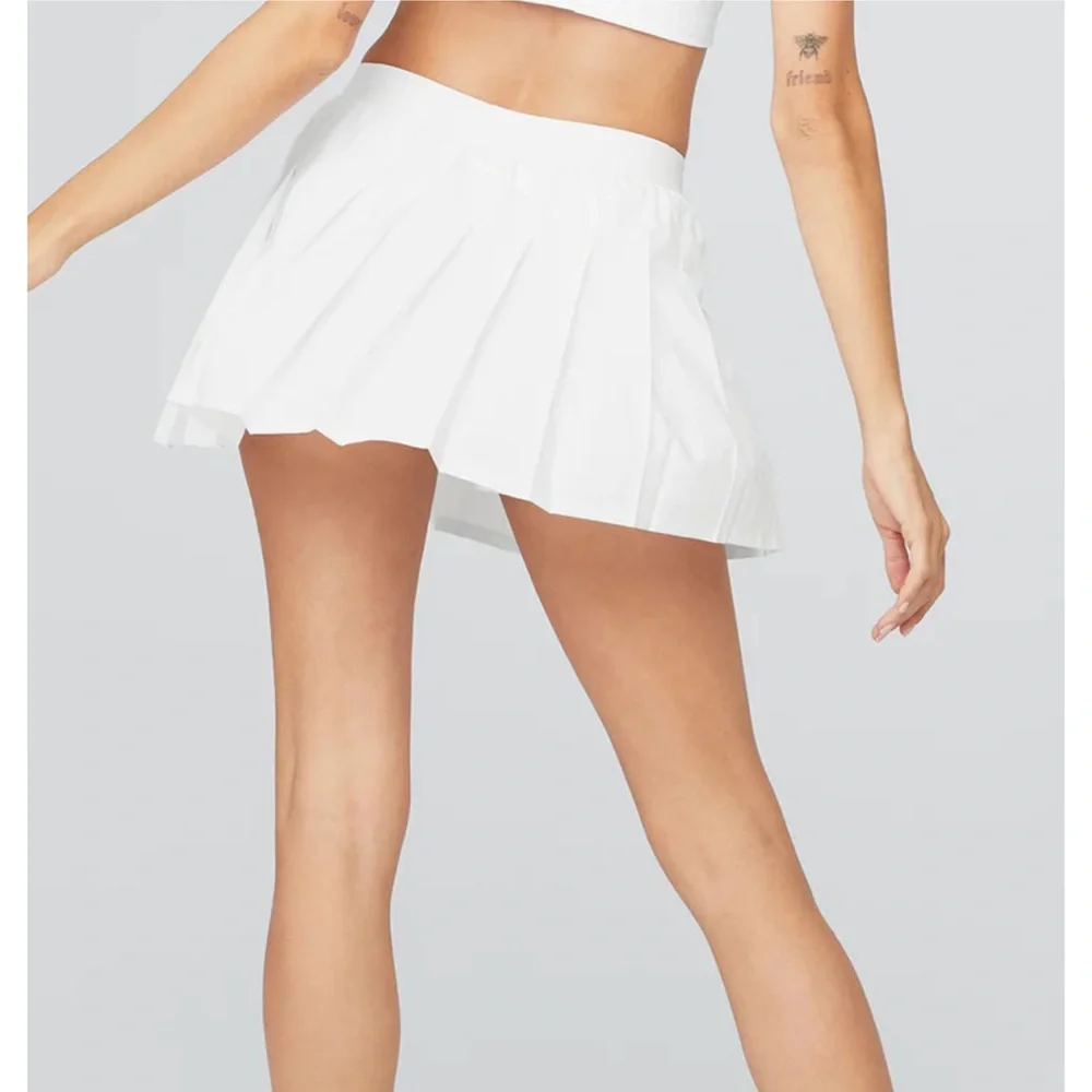 Alo Varsity Tennis Skirt White Size Small